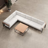 Euphoria Luxus Gartenlounge Aluminium Sunbrella Stoff Ecksofa Set mit Tisch