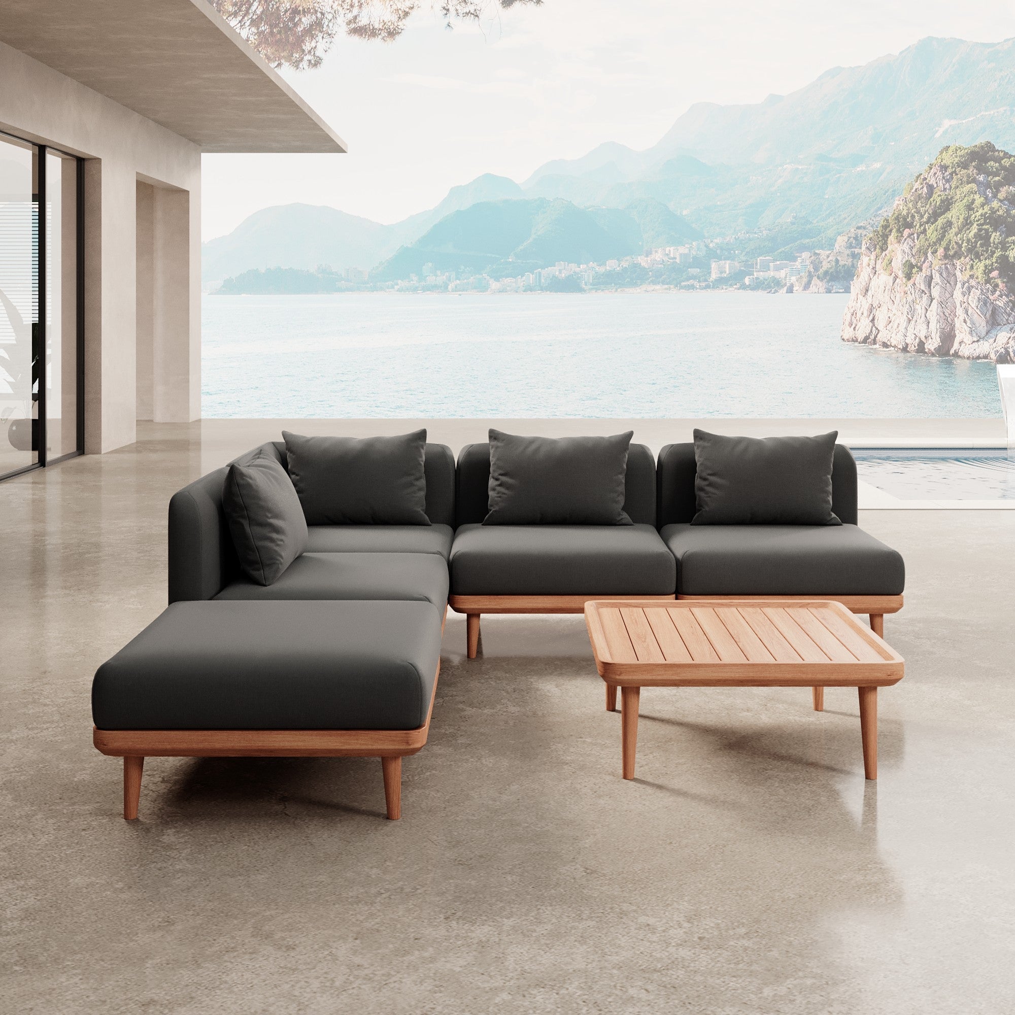Luxuriöses Nouri Ecksofa Modulgruppe Garten Outdoor Lounge Wetterfest Sunbrella