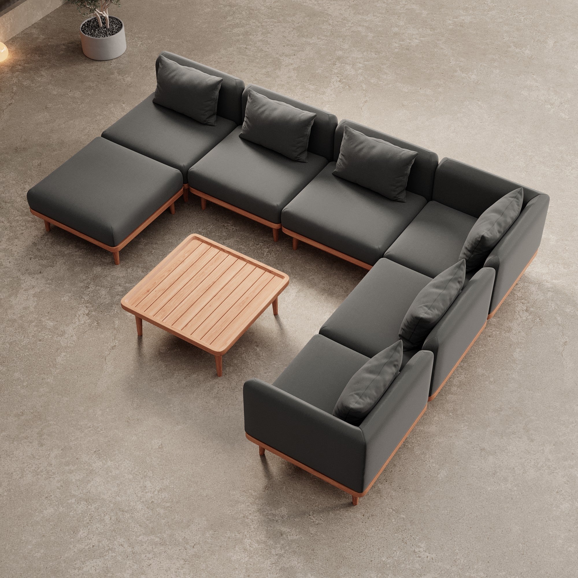Nouri Aevora™ Luxus Outdoor Wohnlandschaft – Modulares Gartensofa mit Sunbrella Stoff