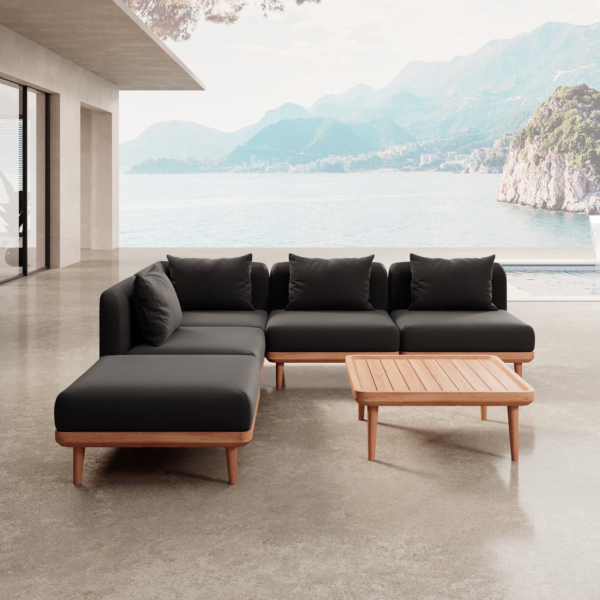 Nouri Modulares Garten-Ecksofa: Luxuriöse Aevora™ Lounge für Außenbereiche