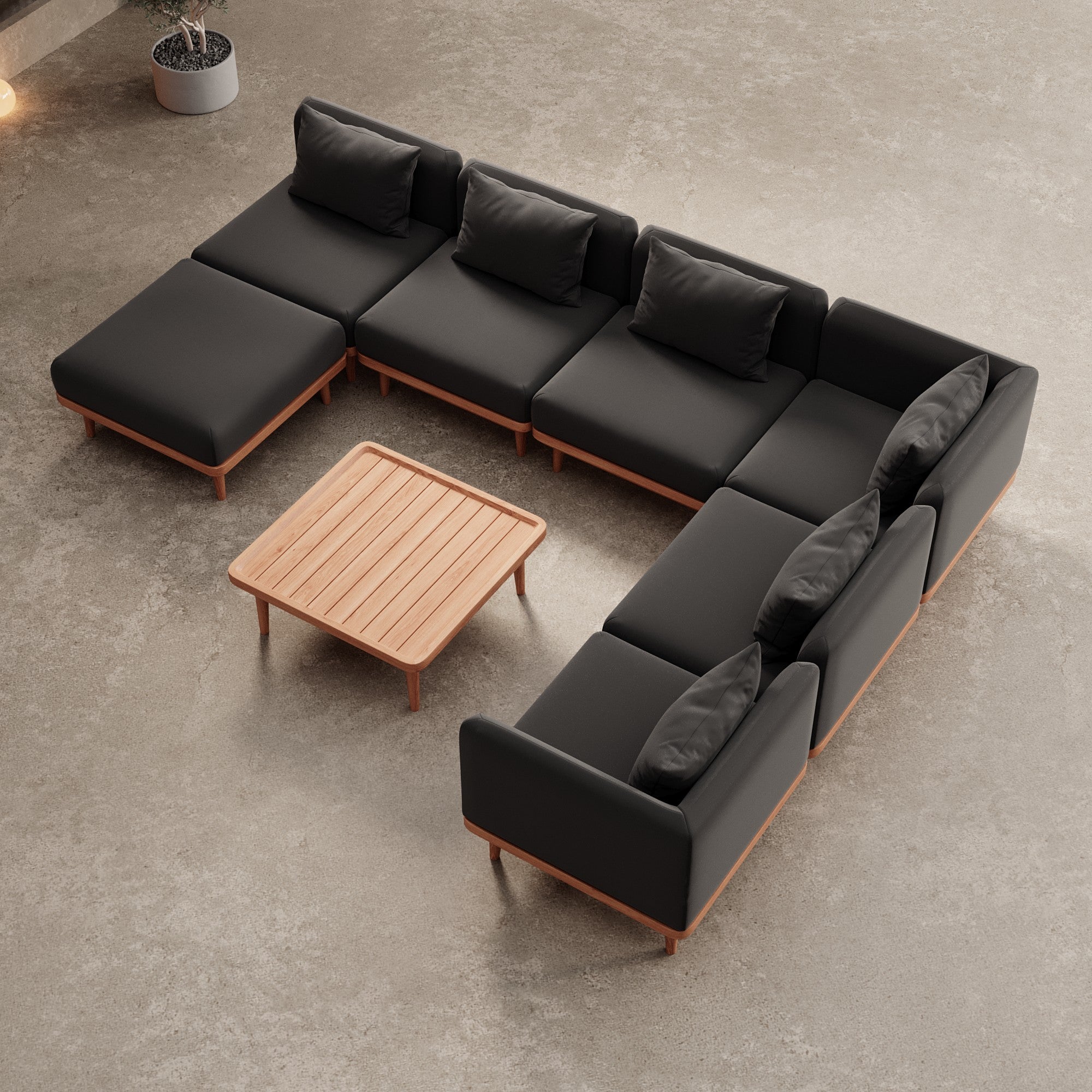 Nouri Aevora™ Luxus Outdoor Wohnlandschaft – Modulares Gartensofa mit Sunbrella Stoff