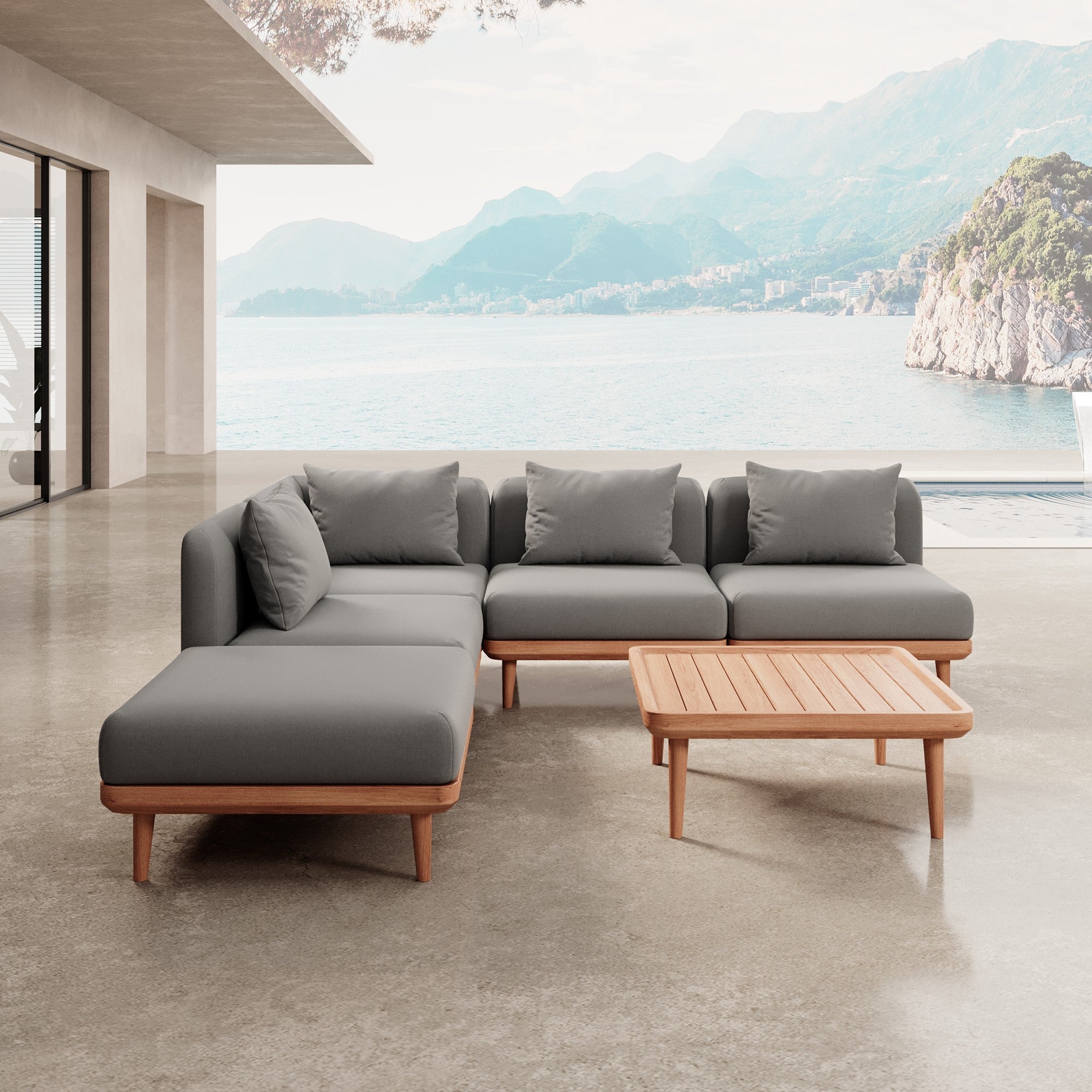 Luxuriöses Nouri Ecksofa Modulgruppe Garten Outdoor Lounge Wetterfest Sunbrella