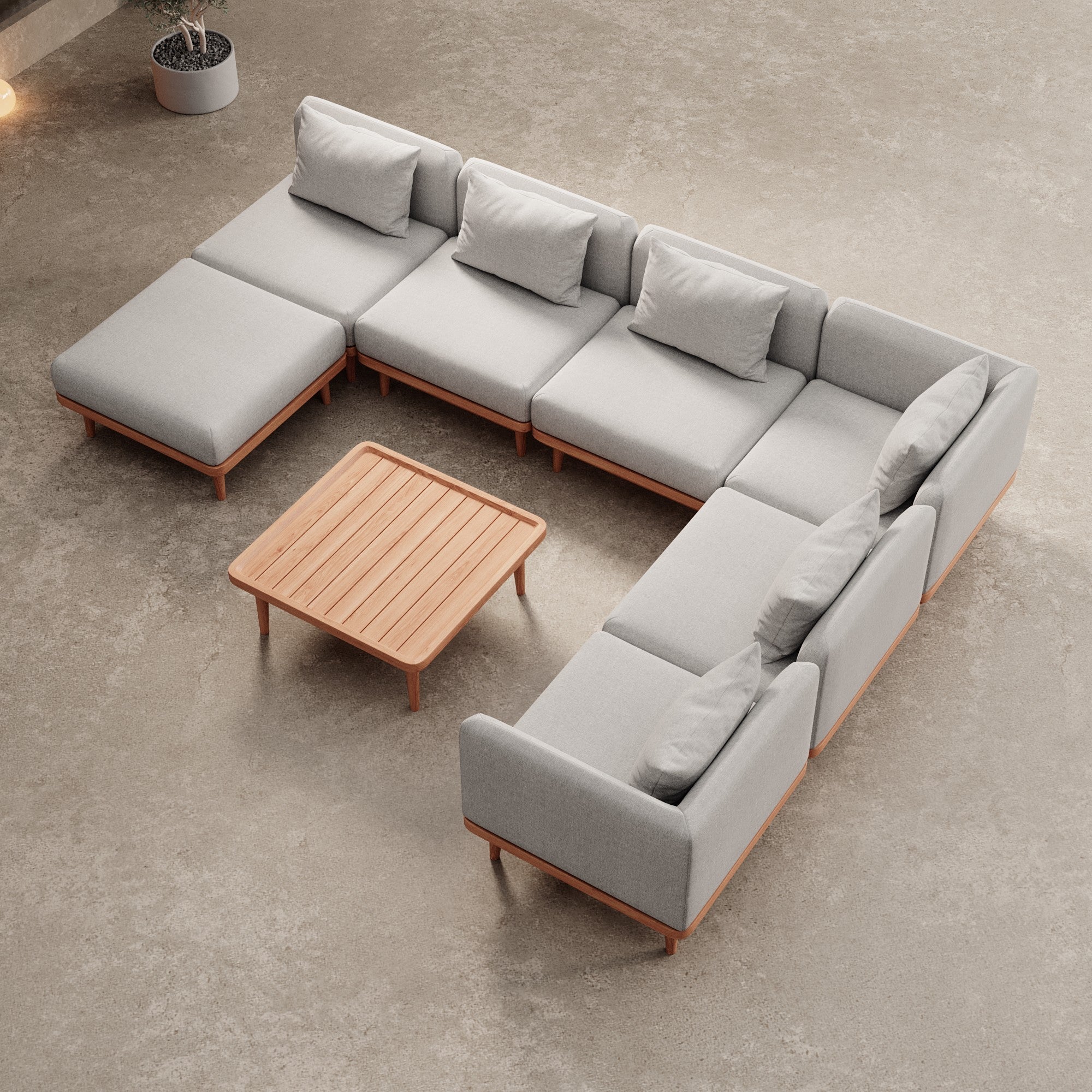 Nouri Aevora™ Luxus Outdoor Wohnlandschaft – Modulares Gartensofa mit Sunbrella Stoff