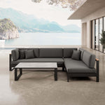 Lade das Bild in den Galerie-Viewer, Luxuriöse Vayla Ecklounge Gartenmöbel Set mit Sunbrella® Polstern &amp; Aluminiumrahmen
