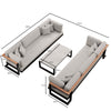 Vayla Luxus Outdoor Lounge Set: 2 Dreisitzer, Tisch, Aluminium, Sunbrella® Polster