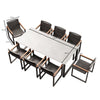 Vayla Essgruppe: Stilvolles Outdoor-Set mit 8 Sesseln und Betonoptik-Tisch