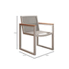 Luxuriöses 2er Set Vayla Gartenstuhl mit Armlehnen, Outdoor Aluminium Robinienholz, Aevora Kollektion