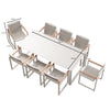 Vayla Essgruppe: Stilvolles Outdoor-Set mit 8 Sesseln und Betonoptik-Tisch