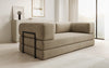 Luxuriöses "Lazy" 3-Sitzer Samt Designer Sofa mit Schlaffunktion und Stauraum