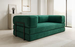 Lade das Bild in den Galerie-Viewer, Luxuriöses &quot;Lazy&quot; 3-Sitzer Samt Designer Sofa mit Schlaffunktion und Stauraum
