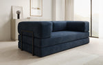 Lade das Bild in den Galerie-Viewer, Luxuriöses &quot;Lazy&quot; 3-Sitzer Samt Designer Sofa mit Schlaffunktion und Stauraum
