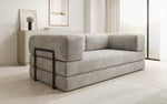 Lade das Bild in den Galerie-Viewer, Luxuriöses &quot;Lazy&quot; 3-Sitzer Samt Designer Sofa mit Schlaffunktion und Stauraum
