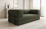 Lade das Bild in den Galerie-Viewer, Luxuriöses Designer Lazy 3-Sitzer Schlafsofa mit Bouclé-Stoff und Stauraum
