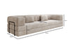 Luxuriöses Designer Cord Sofa XXL: 3-Sitzer mit Schlaffunktion & Stauraum