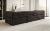 Luxuriöses XXL Designer Samt Sofa mit Schlaffunktion, Stauraum und Komfort