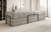 Luxuriöses XXL Designer Samt Sofa mit Schlaffunktion, Stauraum und Komfort
