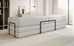 Lade das Bild in den Galerie-Viewer, Luxuriöses XXL Designer Bouclé Sofa – 3 Sitzer mit Schlaffunktion &amp; Stauraum
