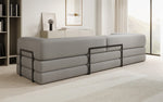 Lade das Bild in den Galerie-Viewer, Luxuriöses XXL Designer Bouclé Sofa – 3 Sitzer mit Schlaffunktion &amp; Stauraum
