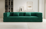 Lade das Bild in den Galerie-Viewer, Luxuriöses XXL Designer Samt Sofa mit Schlaffunktion, Stauraum und Komfort
