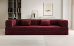 Lade das Bild in den Galerie-Viewer, Luxuriöses XXL Designer Samt Sofa mit Schlaffunktion, Stauraum und Komfort
