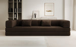 Lade das Bild in den Galerie-Viewer, Luxuriöses XXL Designer Bouclé Sofa – 3 Sitzer mit Schlaffunktion &amp; Stauraum
