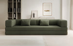 Lade das Bild in den Galerie-Viewer, Luxuriöses XXL Designer Bouclé Sofa – 3 Sitzer mit Schlaffunktion &amp; Stauraum

