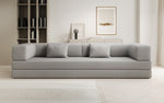 Lade das Bild in den Galerie-Viewer, Luxuriöses XXL Bouclé Designer Sofa mit Schlaf- und Stauraumfunktion
