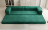 Luxuriöses XXL Designer Samt Sofa mit Schlaffunktion, Stauraum und Komfort
