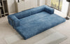 Luxuriöses Designer Cord Sofa XXL: 3-Sitzer mit Schlaffunktion & Stauraum