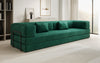 Luxuriöses XXL Designer Samt Sofa mit Schlaffunktion, Stauraum und Komfort