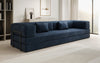 Luxuriöses XXL Designer Samt Sofa mit Schlaffunktion, Stauraum und Komfort