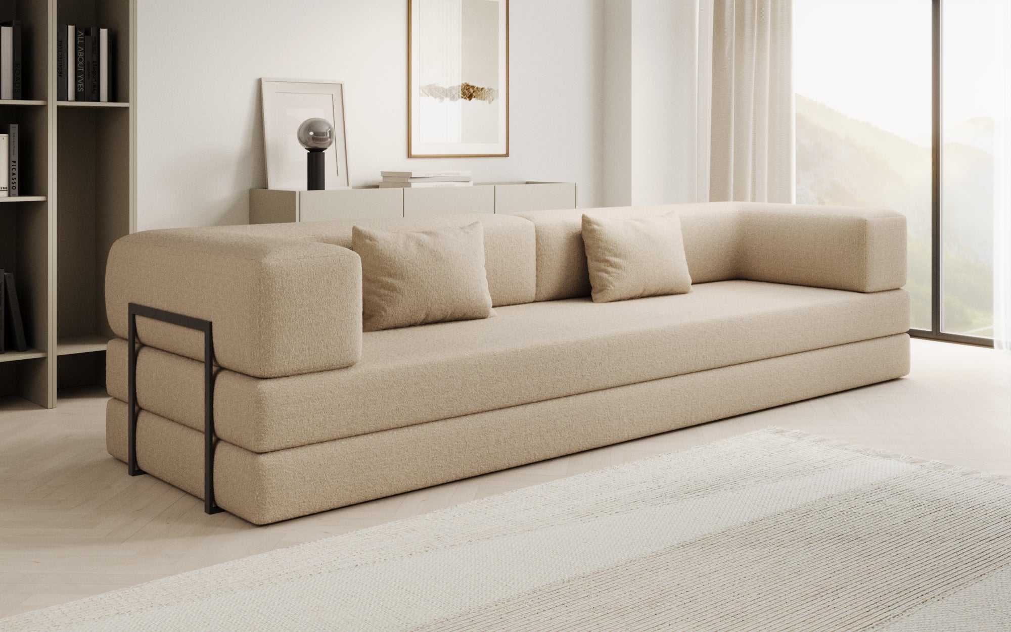 Luxuriöser Bouclé Ersatzbezug für Lazy Sofa – Stilvoller Schutz & Komfort