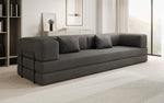 Lade das Bild in den Galerie-Viewer, Luxuriöses XXL Designer Bouclé Sofa – 3 Sitzer mit Schlaffunktion &amp; Stauraum
