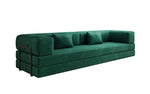 Lade das Bild in den Galerie-Viewer, Luxuriöses XXL Designer Samt Sofa mit Schlaffunktion, Stauraum und Komfort
