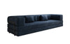 Luxuriöses XXL Designer Samt Sofa mit Schlaffunktion, Stauraum und Komfort