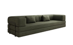 Lade das Bild in den Galerie-Viewer, Luxuriöses XXL Designer Bouclé Sofa – 3 Sitzer mit Schlaffunktion &amp; Stauraum
