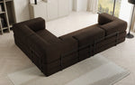 Lade das Bild in den Galerie-Viewer, Luxuriöses Bouclé L-Sofa Lazy L: Schlaffunktion, Stauraum, Komfort, Modernes Design
