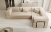 Luxuriöses Bouclé L-Sofa Lazy L: Schlaffunktion, Stauraum, Komfort, Modernes Design