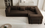 Lade das Bild in den Galerie-Viewer, Luxuriöses Bouclé L-Sofa Lazy L: Schlaffunktion, Stauraum, Komfort, Modernes Design
