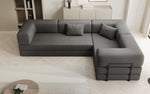 Lade das Bild in den Galerie-Viewer, Luxuriöses Bouclé L-Sofa Lazy L: Schlaffunktion, Stauraum, Komfort, Modernes Design
