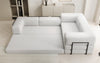 Luxuriöses Bouclé L-Sofa Lazy L: Schlaffunktion, Stauraum, Komfort, Modernes Design