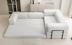 Lade das Bild in den Galerie-Viewer, Luxuriöses Bouclé L-Sofa Lazy L: Schlaffunktion, Stauraum, Komfort, Modernes Design
