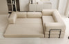 Luxuriöses Bouclé L-Sofa Lazy L: Schlaffunktion, Stauraum, Komfort, Modernes Design