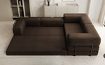 Lade das Bild in den Galerie-Viewer, Luxuriöses Bouclé L-Sofa Lazy L: Schlaffunktion, Stauraum, Komfort, Modernes Design
