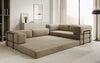 Luxuriöses Samt Ecksofa Lazy L mit Schlaffunktion und cleverem Stauraum
