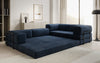 Luxuriöses Samt Ecksofa Lazy L mit Schlaffunktion und cleverem Stauraum