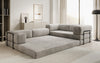 Luxuriöses Samt Ecksofa Lazy L mit Schlaffunktion und cleverem Stauraum