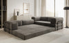 Luxuriöses Samt Ecksofa Lazy L mit Schlaffunktion und cleverem Stauraum