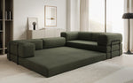 Lade das Bild in den Galerie-Viewer, Luxuriöses Bouclé L-Sofa Lazy L: Schlaffunktion, Stauraum, Komfort, Modernes Design
