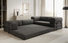Luxuriöses Bouclé L-Sofa Lazy L: Schlaffunktion, Stauraum, Komfort, Modernes Design